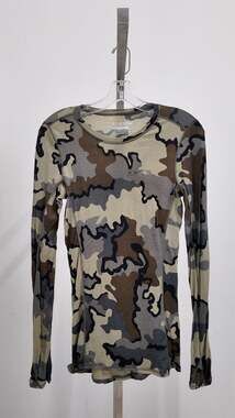 KUIU ULTRA Merino 145 LS Crew - Verde Camo Base Layer (Size S)